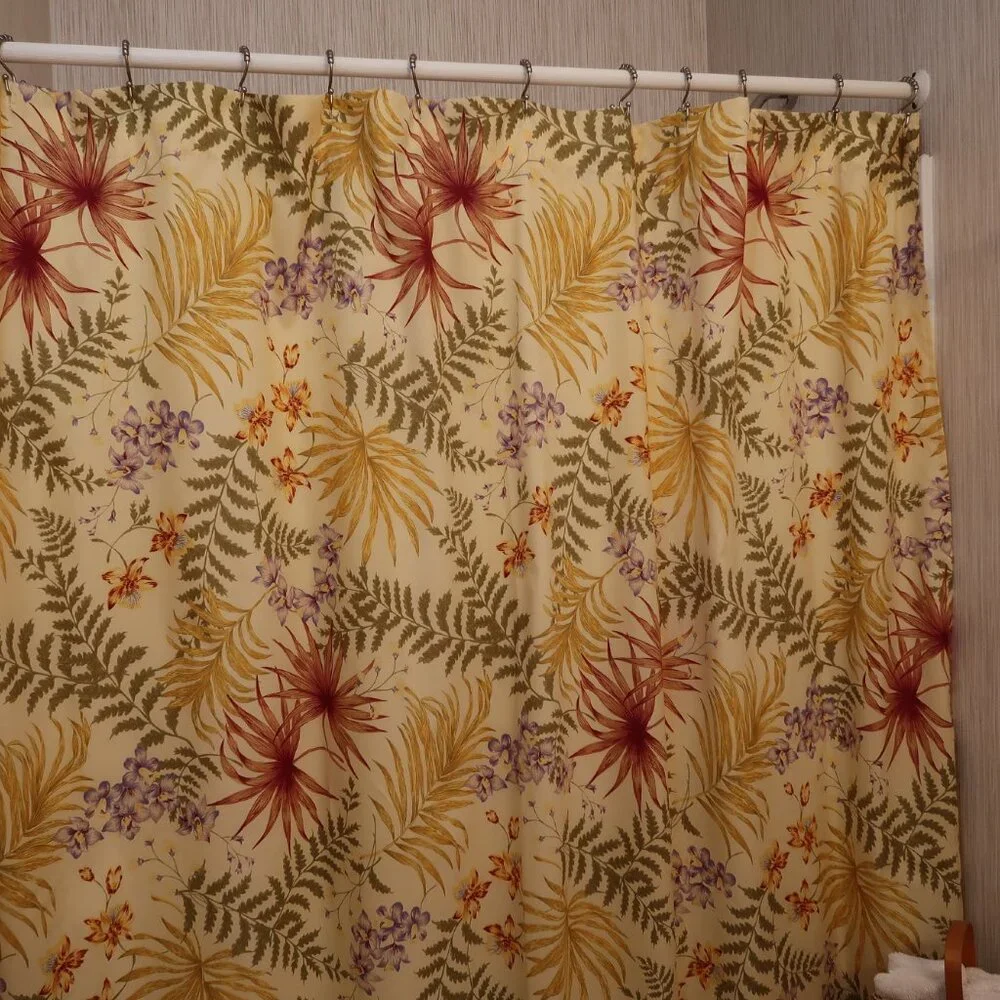 C&F Enterprises Botanical Print Fabric Shower Curtain